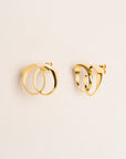 Wouters & Hendrix - Split Signet Stud Earrings in Gold