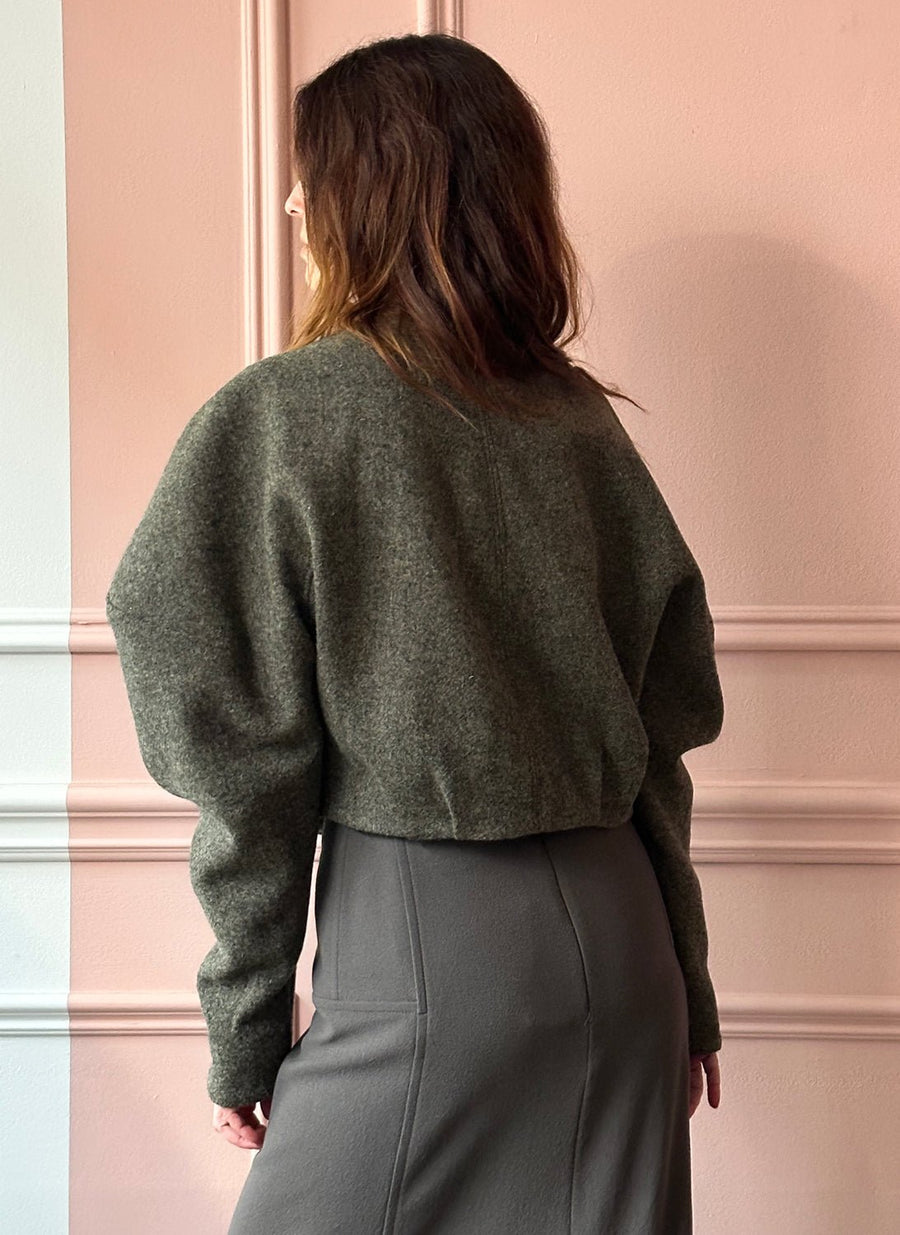 VERONIQUE LEROY - Tweed Bomber in Bitume