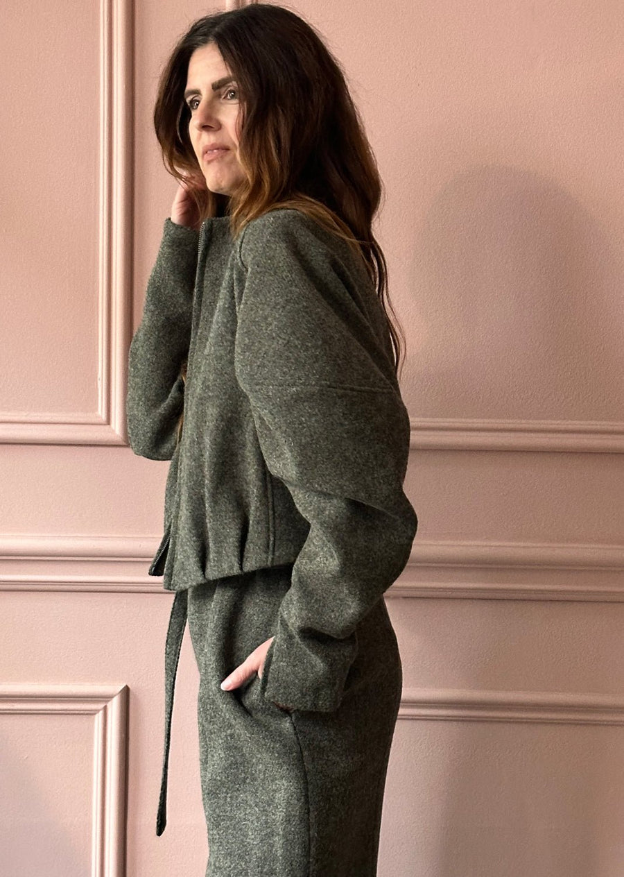 VERONIQUE LEROY - Tweed Bomber in Bitume