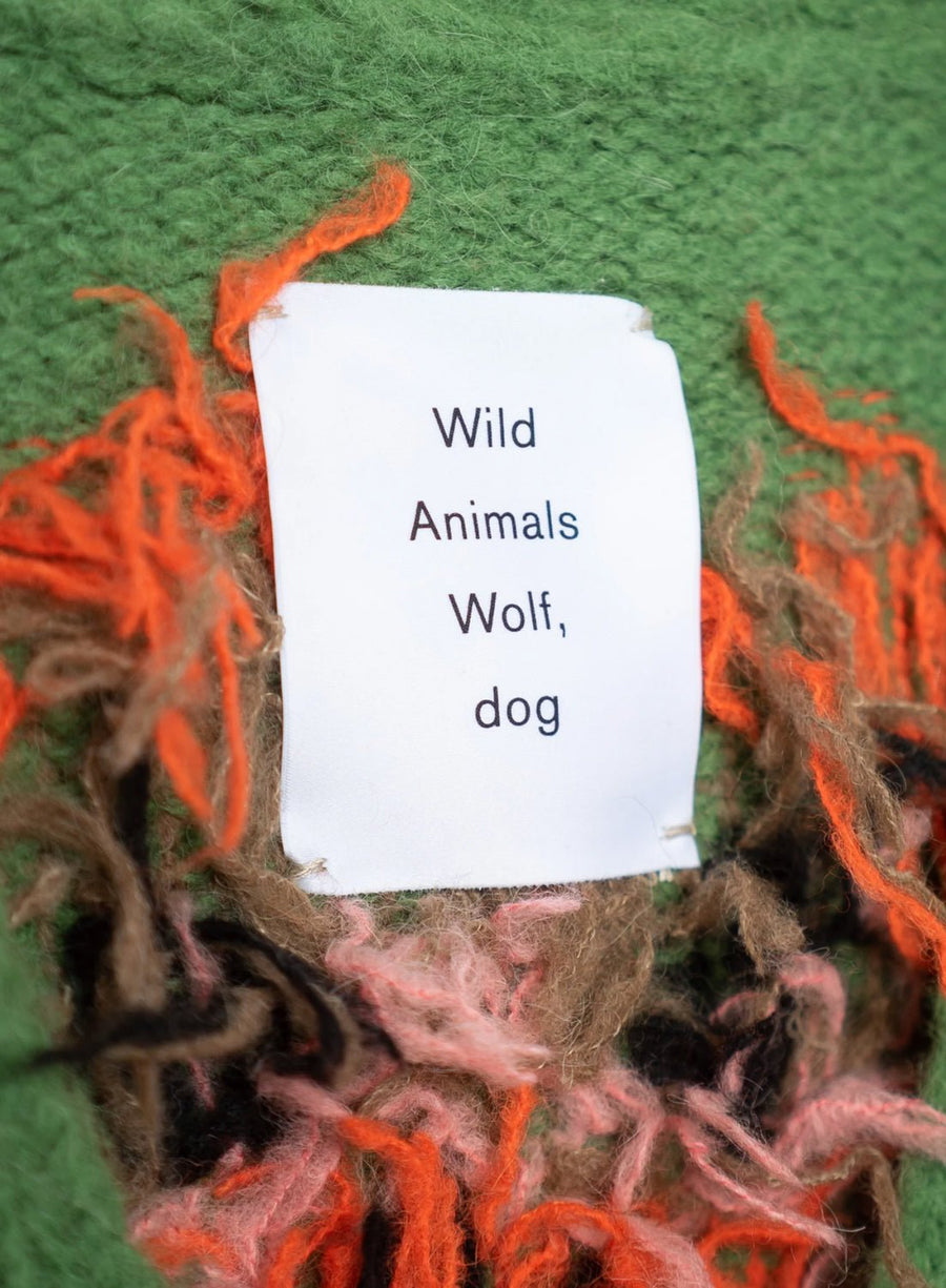 W.I.L.D. A.N.I.M.A.L.S. - Wolf, Dog Cardigan in Green