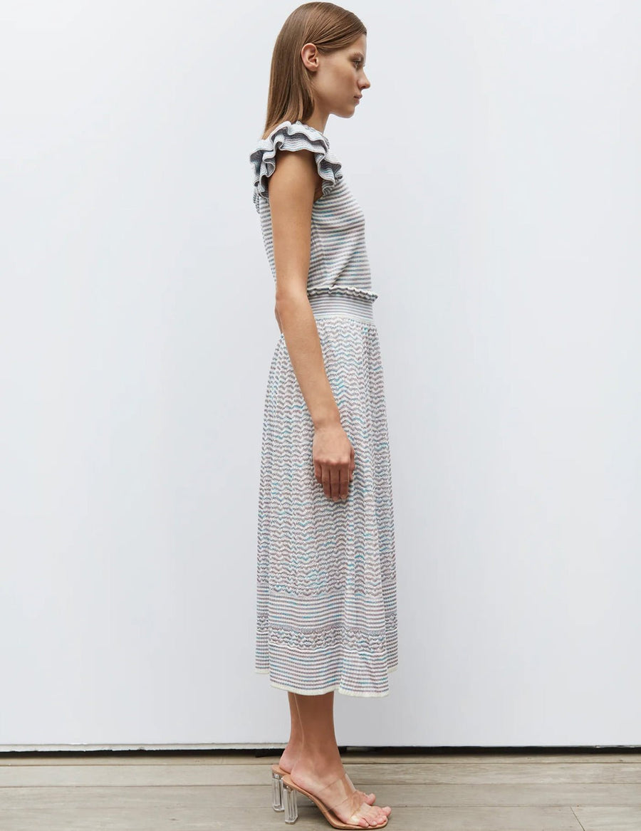 MOLLI - Marble Knit Skirt in Natural