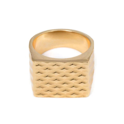 WOUTERS & HENDRIX - Gold Quilted Signet Ring