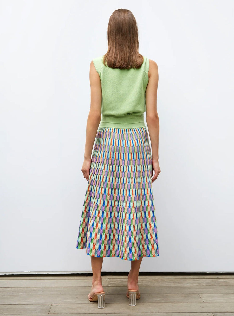 MOLLI - Zellige Skirt in Multi Green