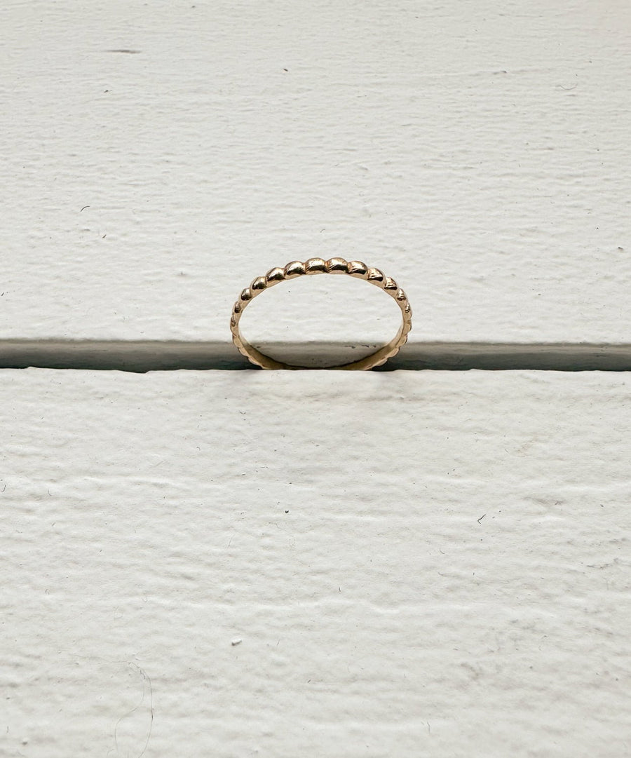 JANE HOLLINGER - Beaded 14k Band in Yellow Gold
