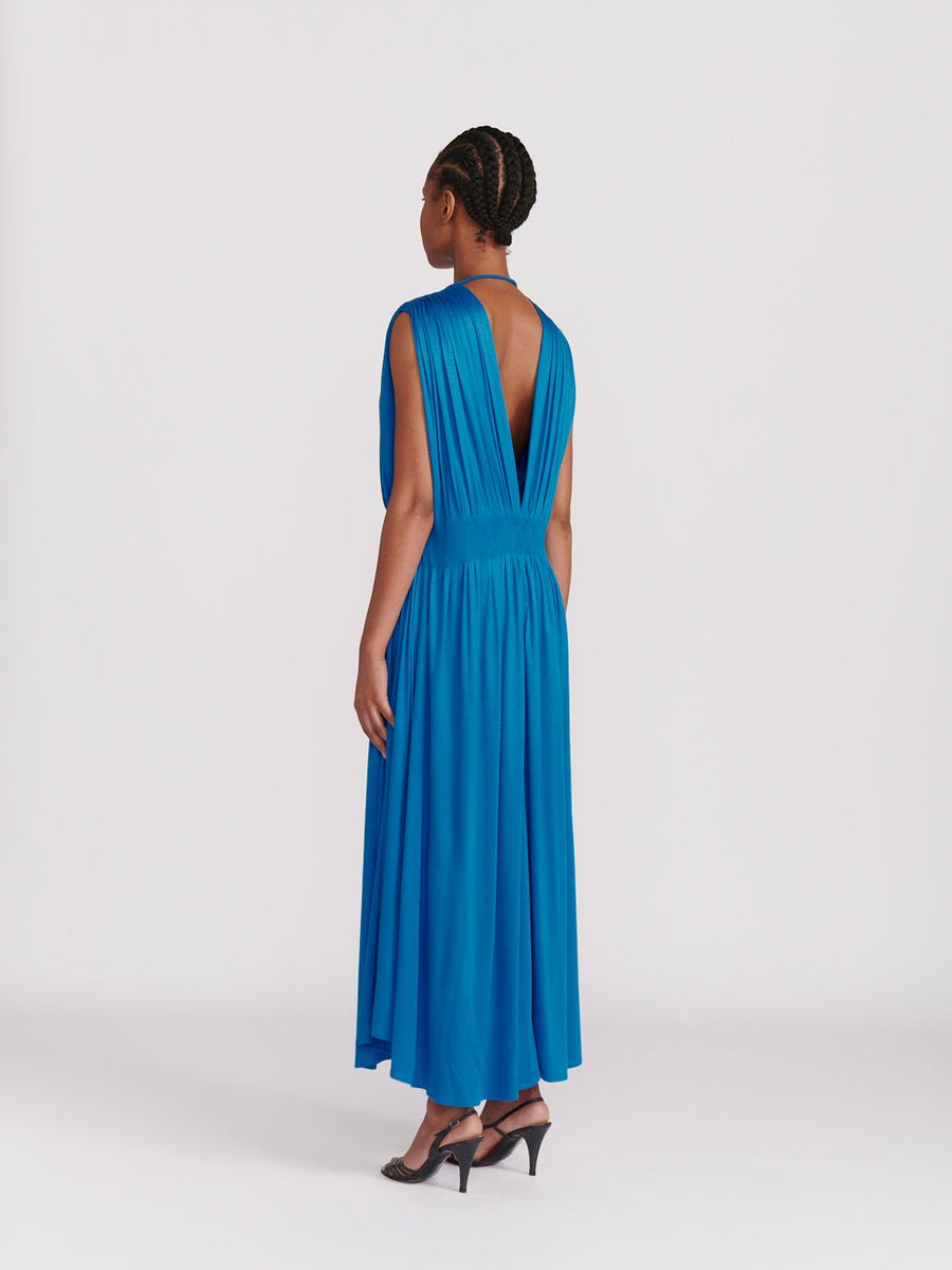 INDRESS - Dress Citron Vert in Electric Blue