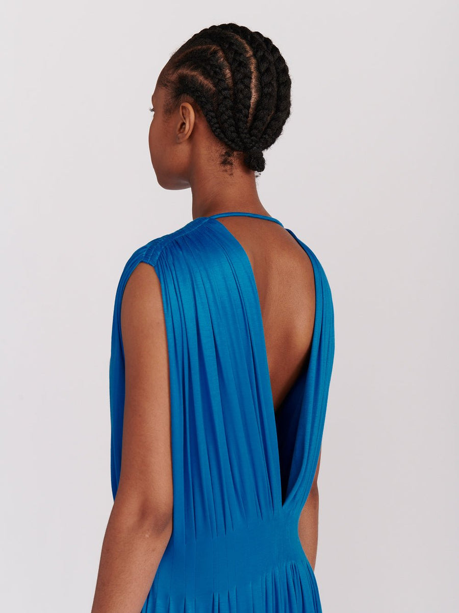 INDRESS - Dress Citron Vert in Electric Blue