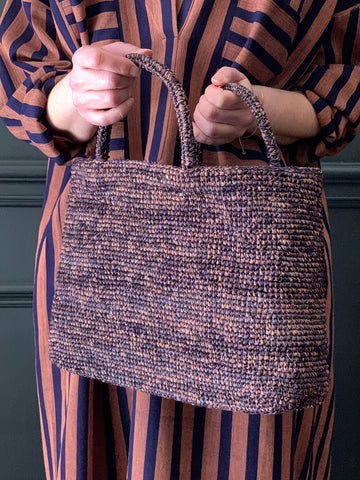 SOPHIE DIGARD - Raffia Bag with short handles in Thorn