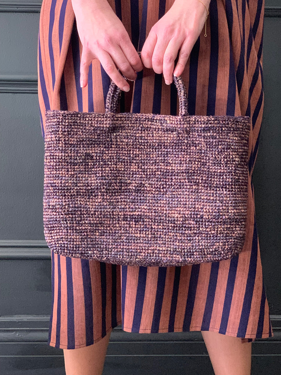 SOPHIE DIGARD - Raffia Bag with short handles in Thorn
