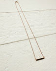 JANE HOLLINGER - Tiny bar necklace in 14k Rose Gold