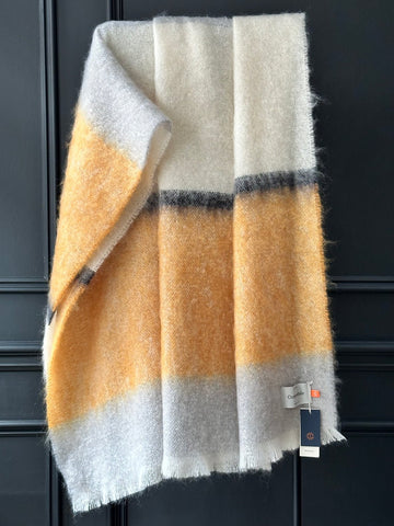 Cushendale Mills Silaire XL Mohair Blanket in Ochre